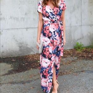 VICI Rose Dawn wrap maxi dress